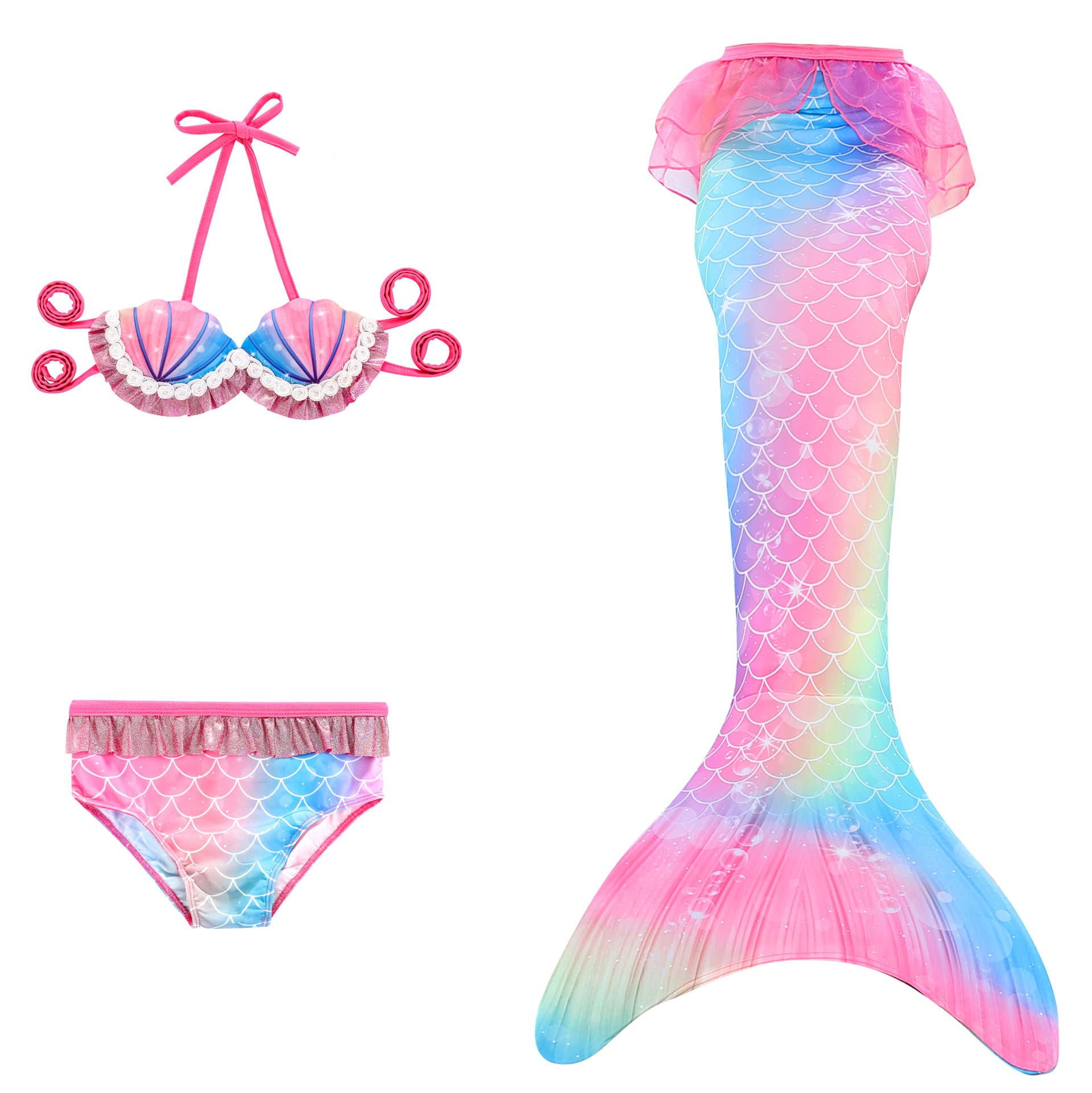 Children's split swimwear for swimming, children's clothing 5