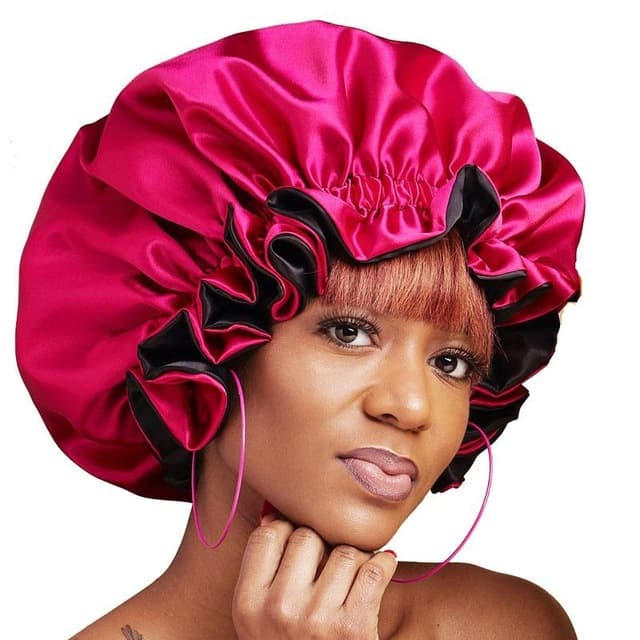 WOMEN NIGHT SLEEP CAP SATIN ELISTIC BONNET HAT FOR HAIR CARE 8