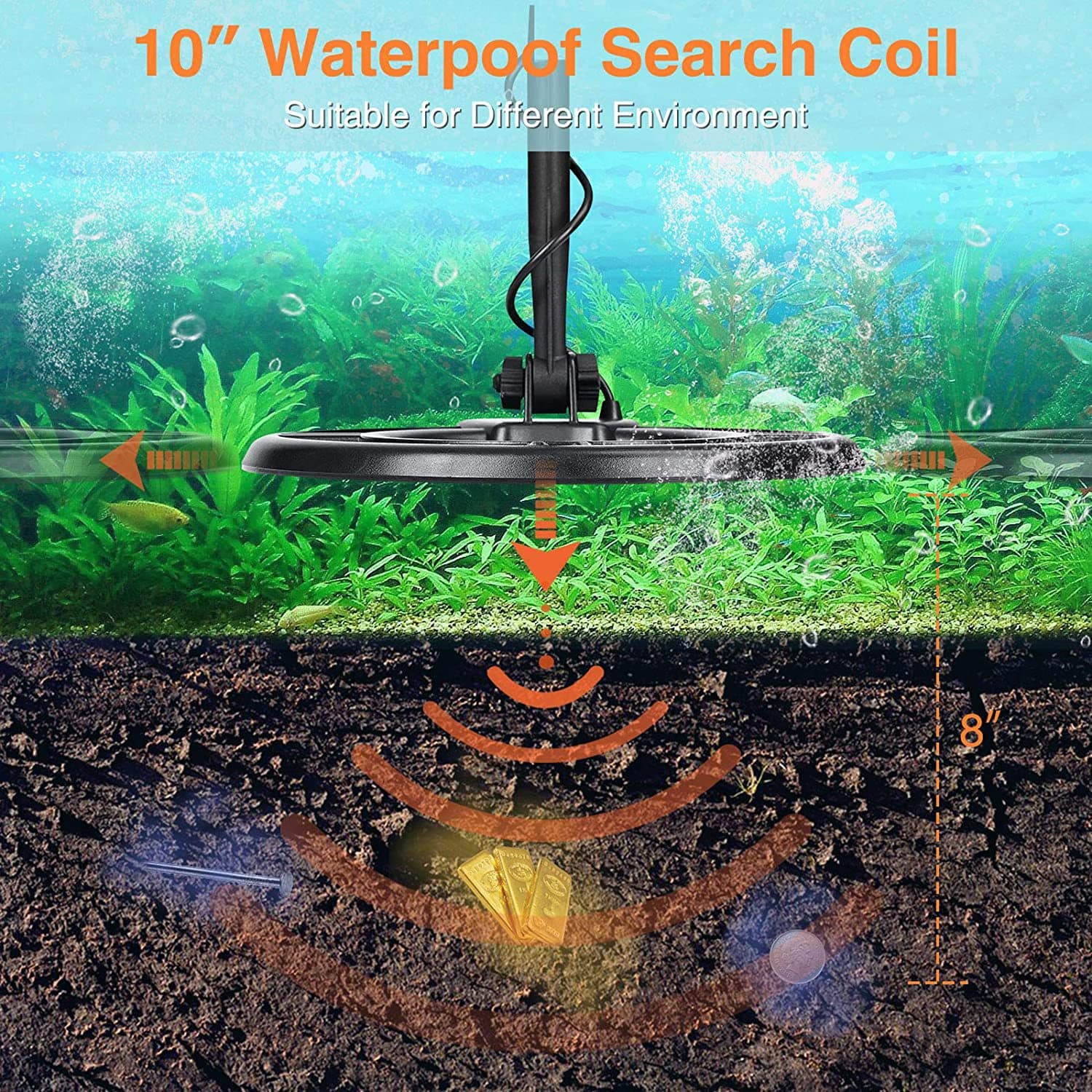 Underground metal detector manufacturer direct sales GC-1028 treasure detector outdoor treasure hunting gold, silver and copper archaeological portable 2