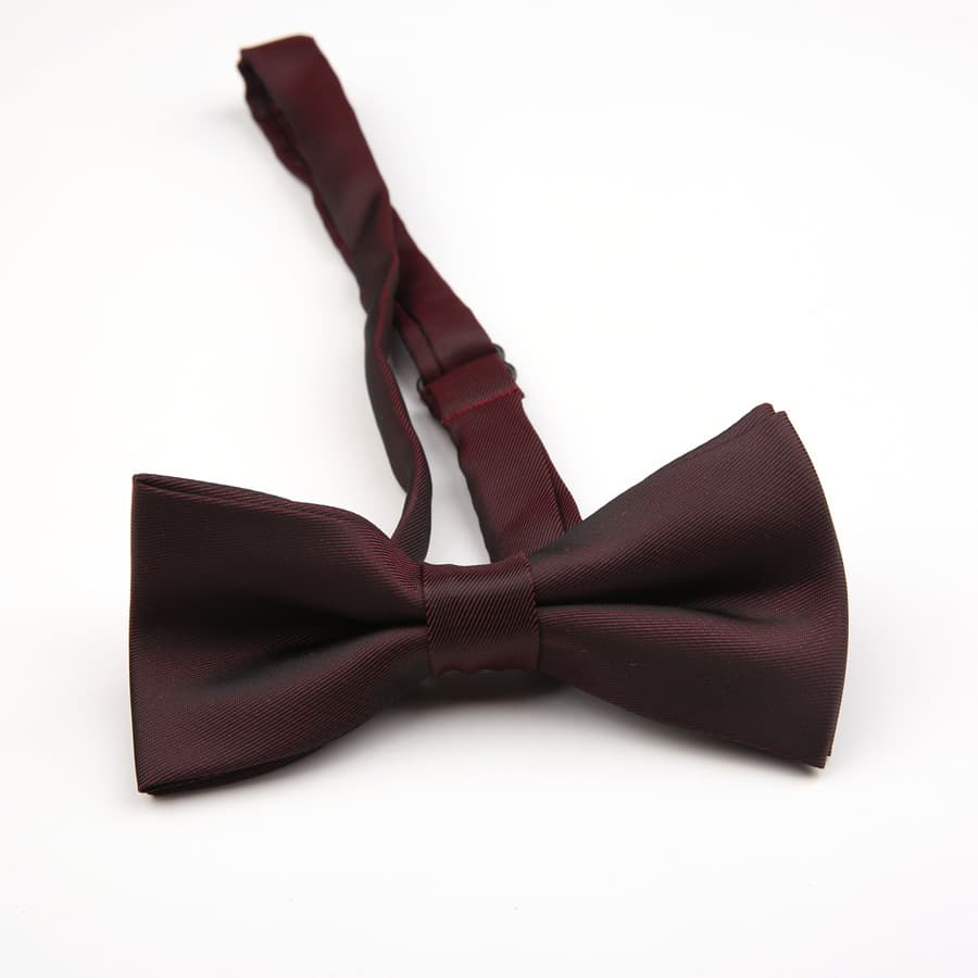 Men's matte burgundy black blue bow tie with bow, Korean style 5