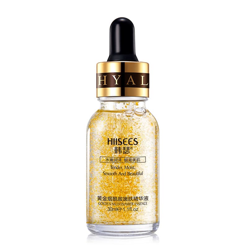 Golden serum contains niacin, moisturizing makeup primer, cosmetic peptide 5