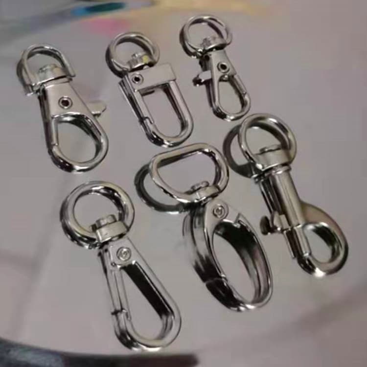 3 grams of zinc alloy puppy buckle polishing round tail luggage luggage handbag accessories 3 points fish mouth small board buckle 2