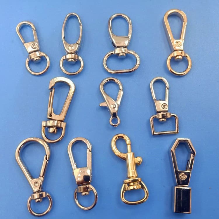 3 grams of zinc alloy puppy buckle polishing round tail luggage luggage handbag accessories 3 points fish mouth small board buckle 4