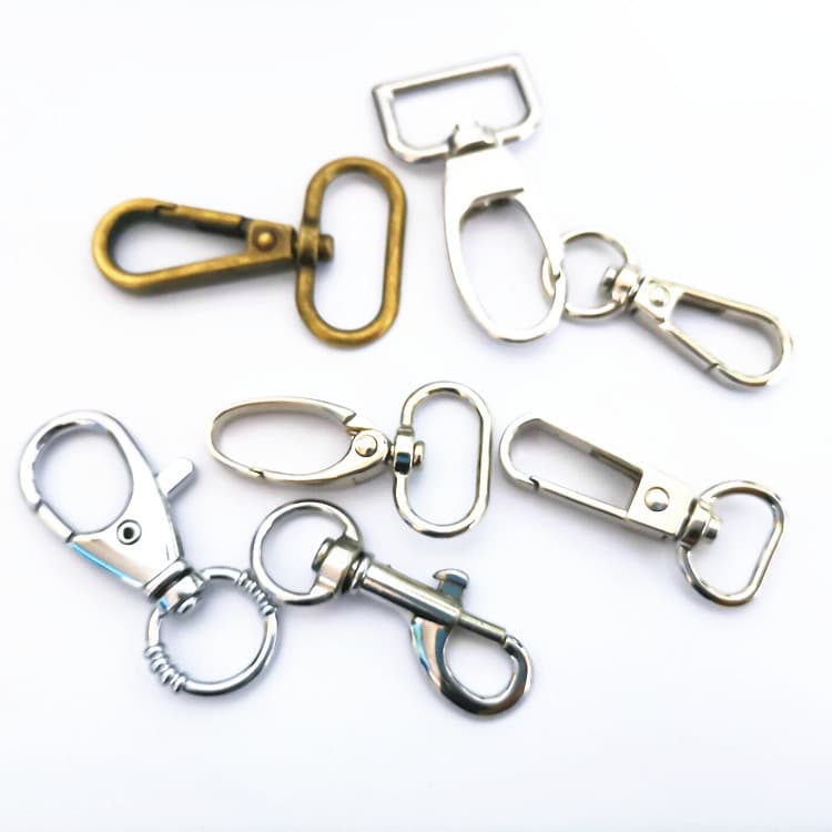 3 grams of zinc alloy puppy buckle polishing round tail luggage luggage handbag accessories 3 points fish mouth small board buckle 5