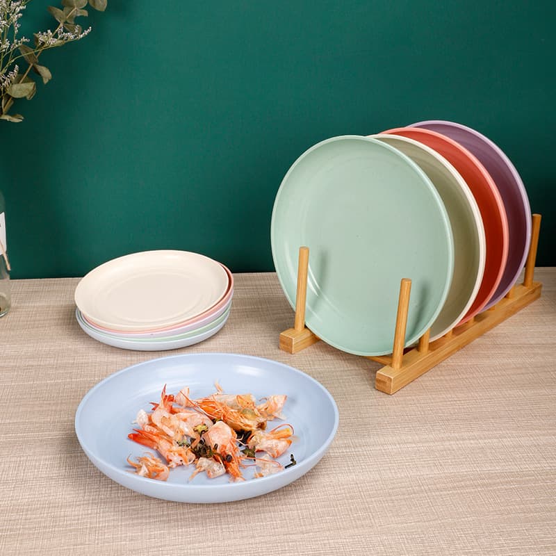 Wheat straw discs Household plastic fruit disc fibrous vegetable snack snack dessert big dishes
