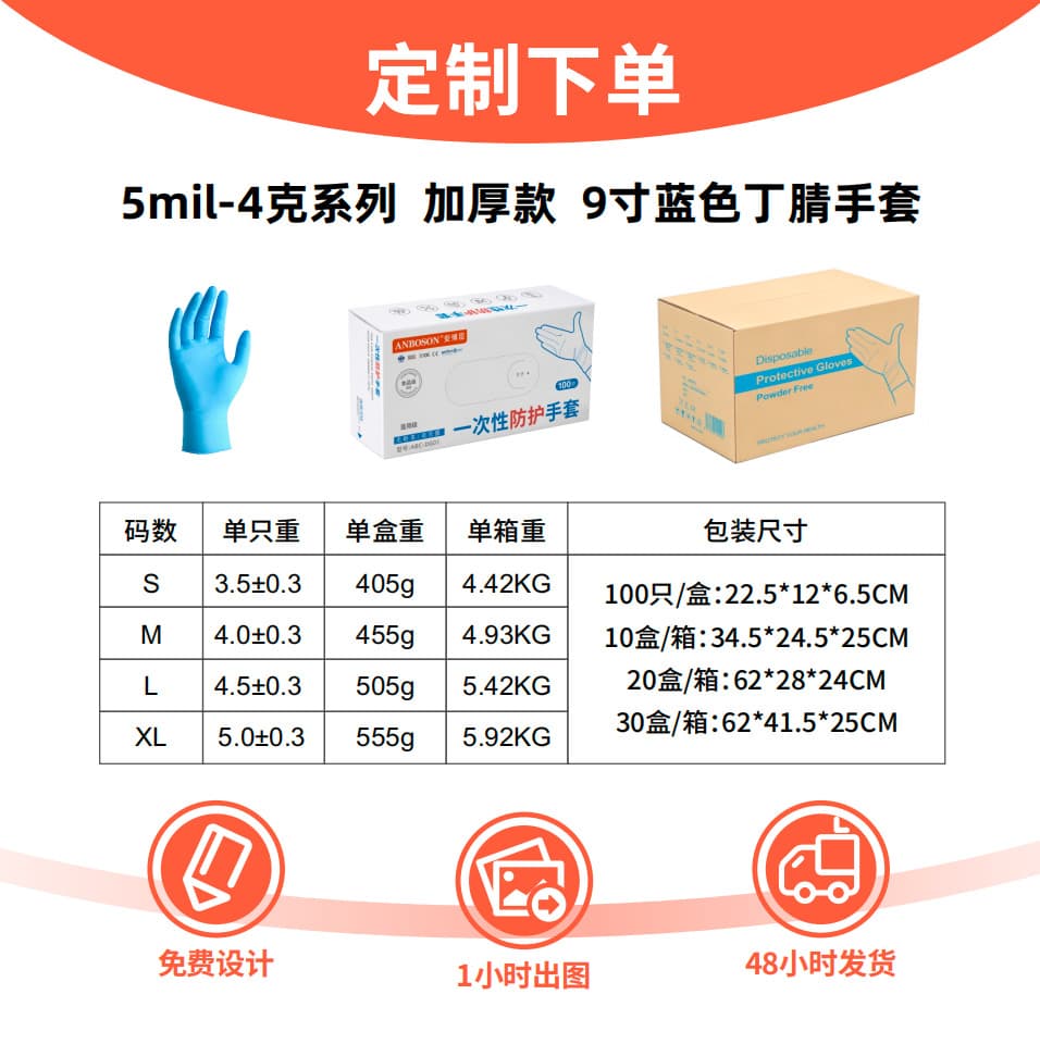 Disposable rubber durable gloves, English 5