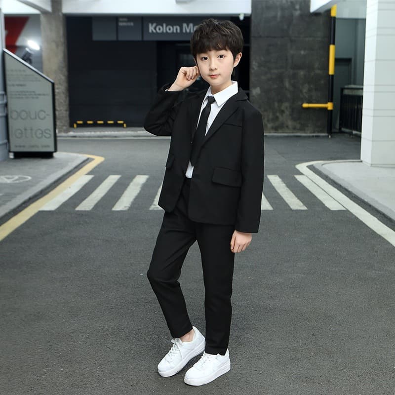 Children's classic suit, flower girl dress for boys, piano performance costume, jacket, for teenagers 3