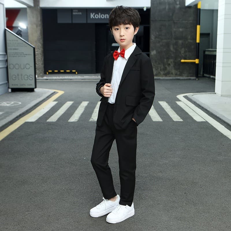 Children's classic suit, flower girl dress for boys, piano performance costume, jacket, for teenagers 4