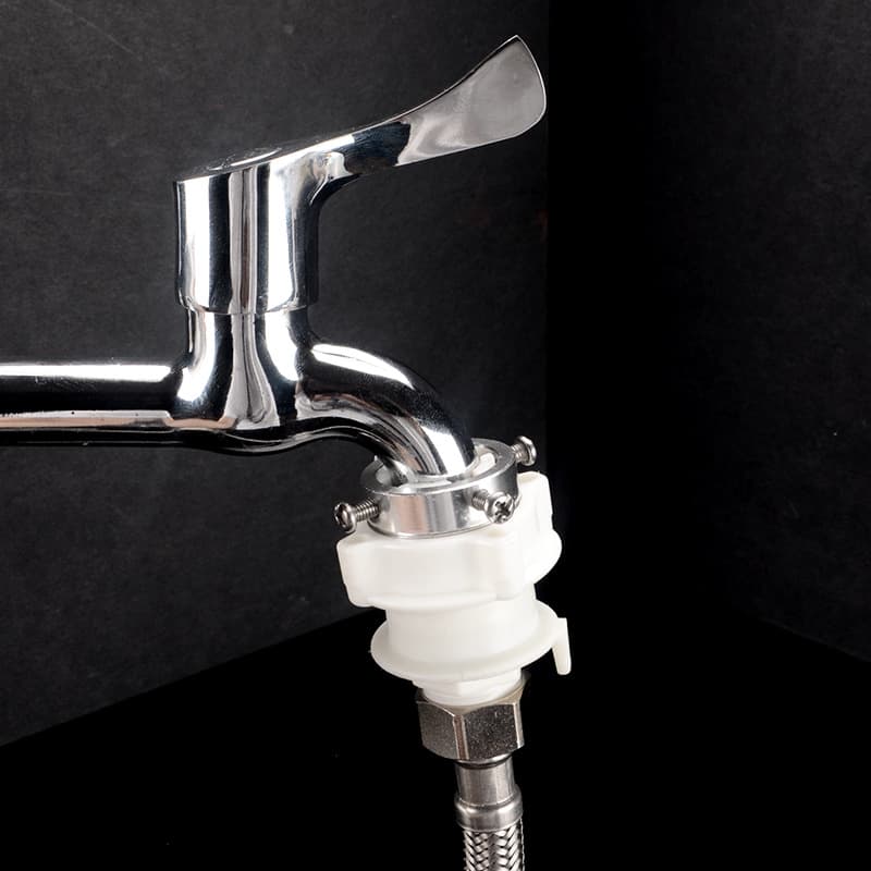 Fully automatic washing machine inlet pipe buckle joint single cold water nozzle 4 points buckle-type faucet conversion joint steel 3