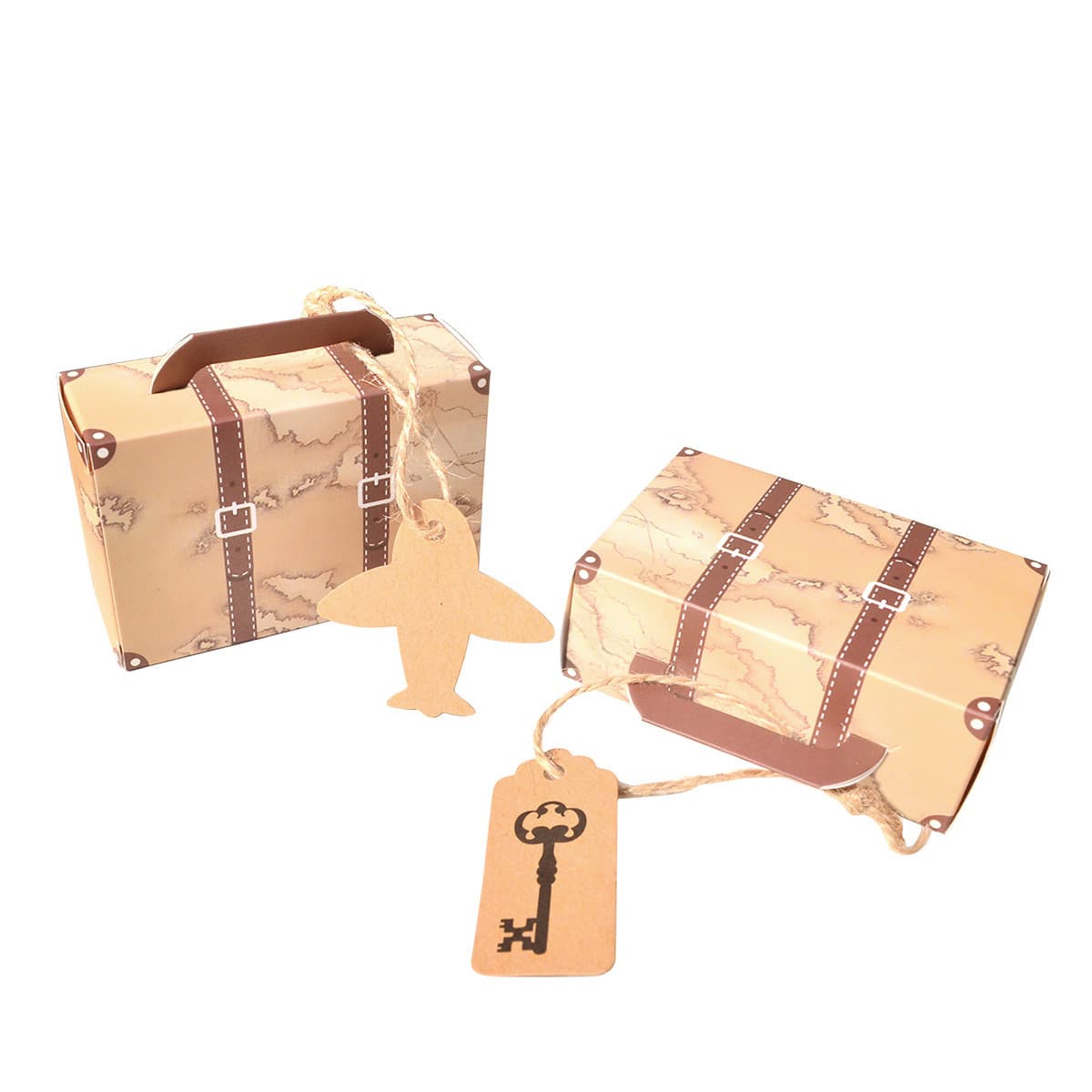 (Cross-border trading), suitcase, gift box, retro card for traveling, leather airplane, new collection 2