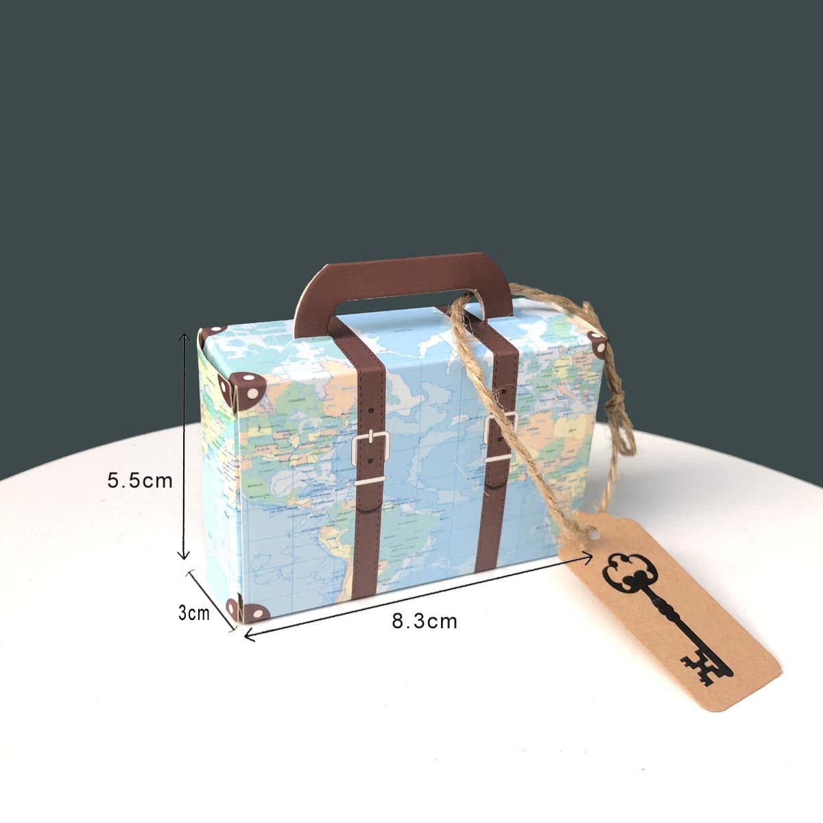 (Cross-border trading), suitcase, gift box, retro card for traveling, leather airplane, new collection 4