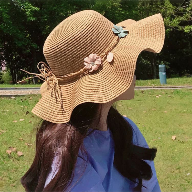 (Wholesale), fashionable summer beach wavy sun hat, Korean style 2