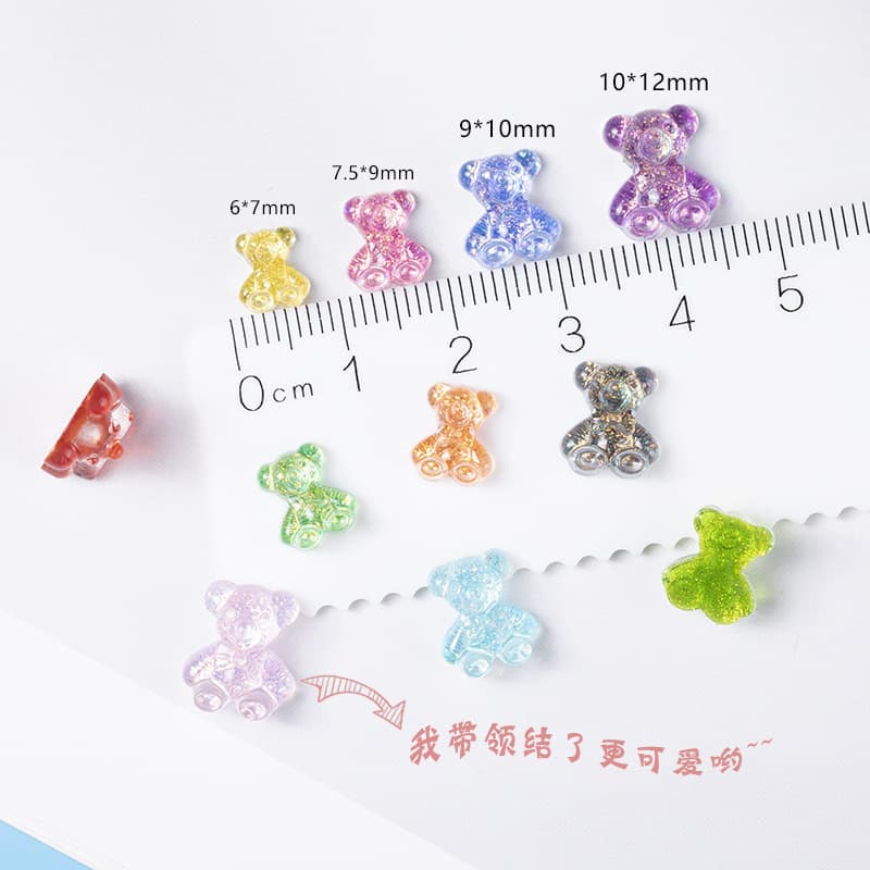 Cartoon accessories, three dimensional nail stickers for nails, accessory, new collection, with little bears 2