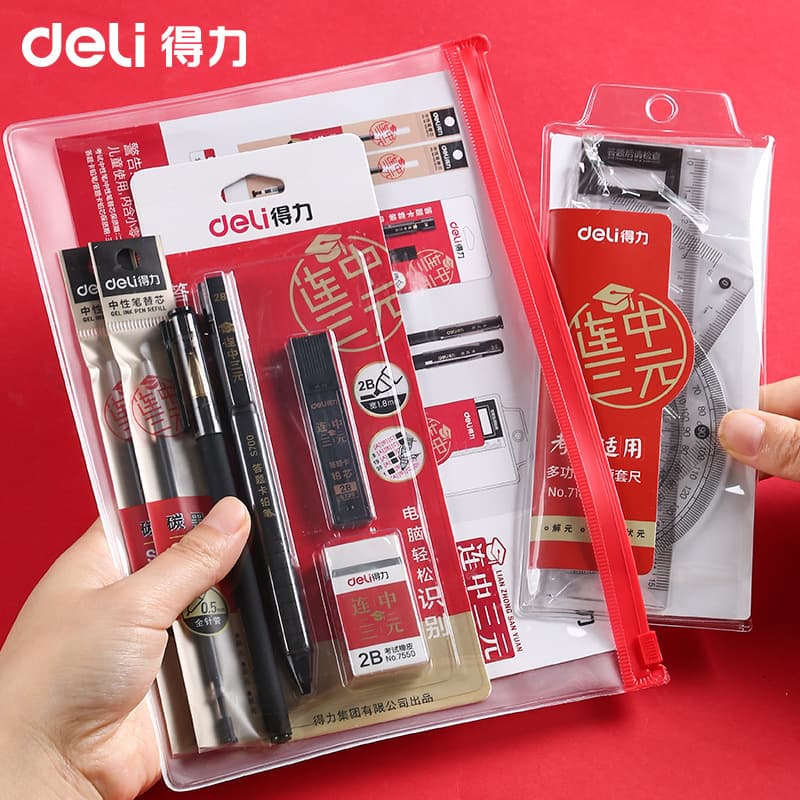 Stationery, children's teaching set for students, rollerball pen for pencils, ruler, eraser, Birthday gift 2