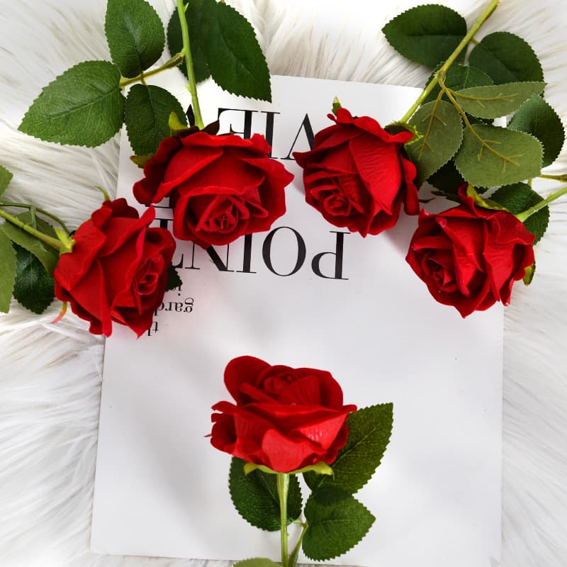 Simulation flower velvet rose fake flower decorative wedding supplies artificial flowering flower swing Valentine's Day gift waterfall flower wall 2