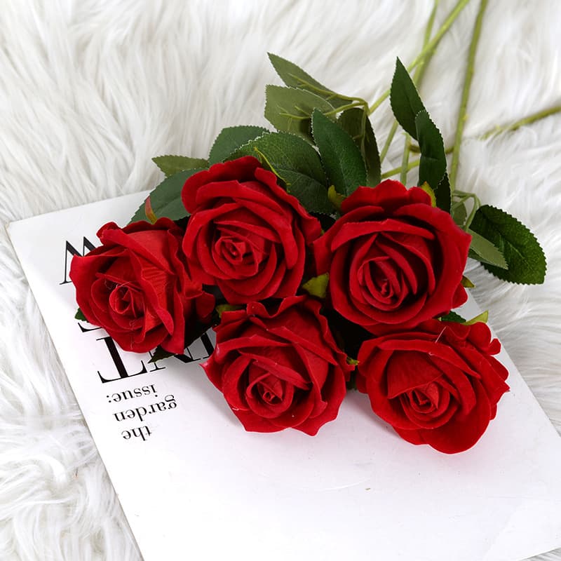 Simulation flower velvet rose fake flower decorative wedding supplies artificial flowering flower swing Valentine's Day gift waterfall flower wall
