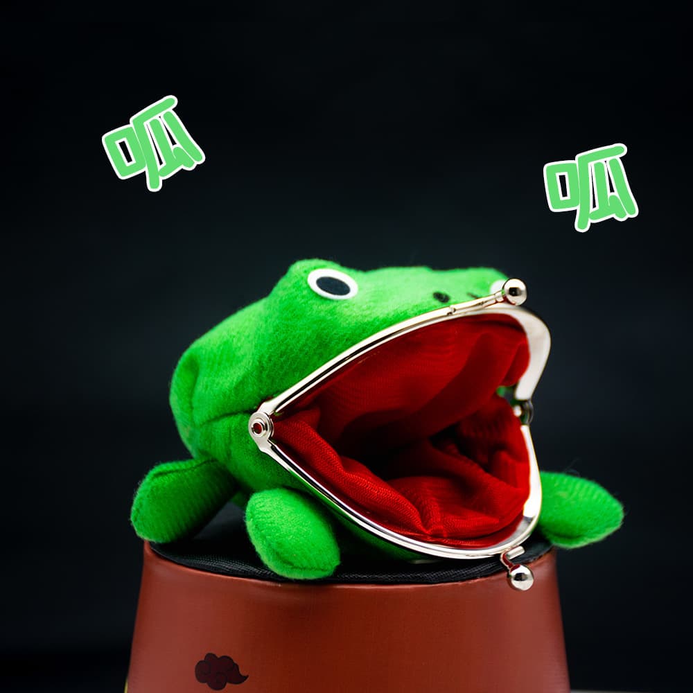 Wallet, plush toy, frog 4