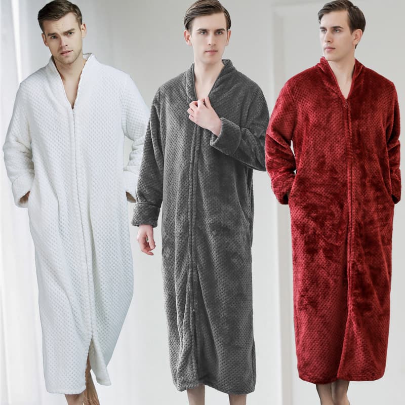 (Cross-border trading), (Wholesale), flannel bathrobe, long pijama for men and women, for beloved, increased thickness, Amazon 3
