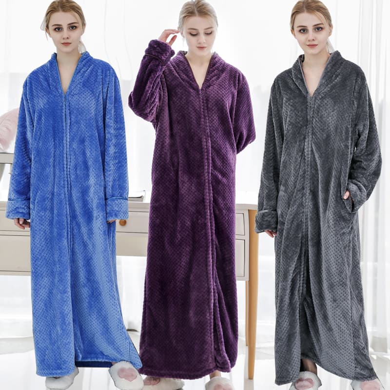 (Cross-border trading), (Wholesale), flannel bathrobe, long pijama for men and women, for beloved, increased thickness, Amazon 4