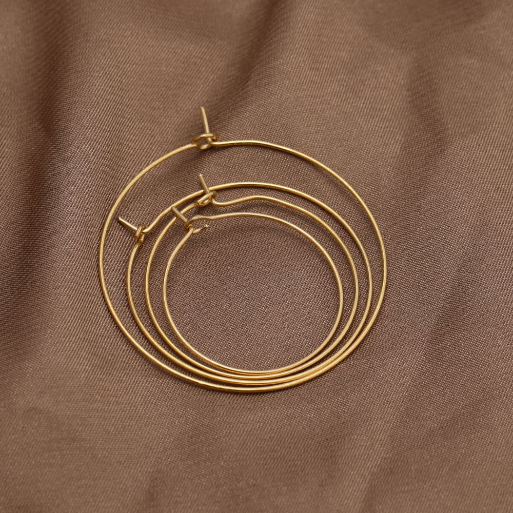 Accessory stainless steel, accessories, golden large earrings, European style 2