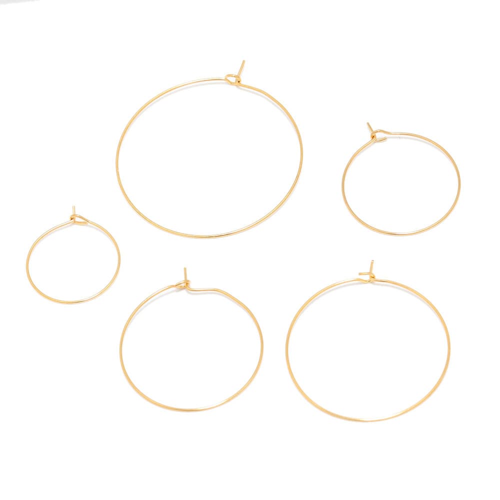 Accessory stainless steel, accessories, golden large earrings, European style 3