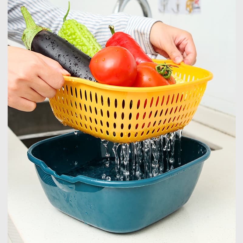 Basket, drying rack, double-layer set, 6 pieces, increased thickness, material 2