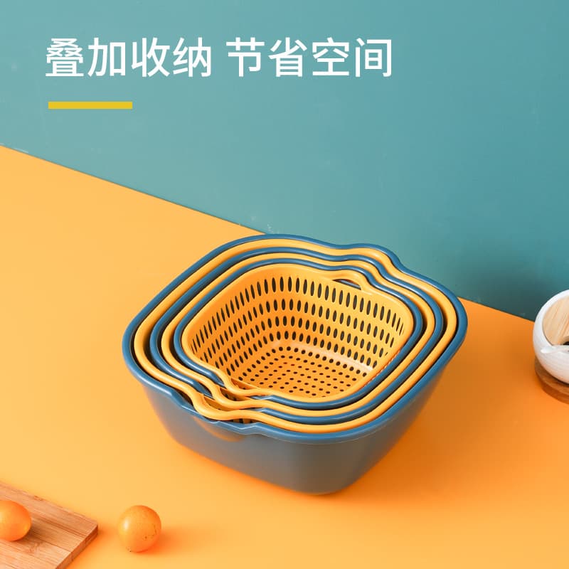 Basket, drying rack, double-layer set, 6 pieces, increased thickness, material 3