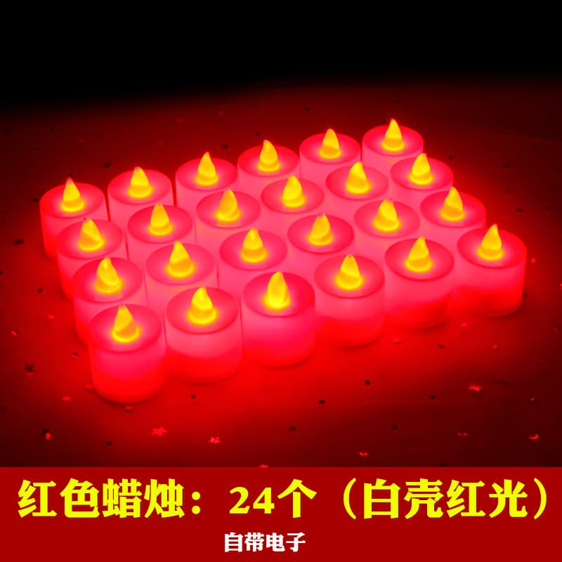 Creative wedding LED electronic candle lights, wedding venue layout props, birthday candles, simulated plastic candle lights 3