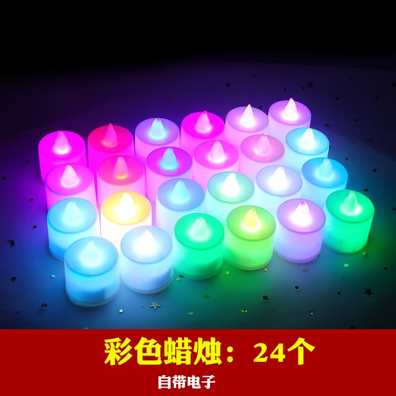 Creative wedding LED electronic candle lights, wedding venue layout props, birthday candles, simulated plastic candle lights 4