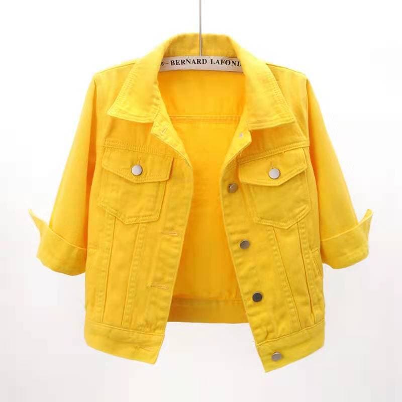 Summer colored denim short jacket, vest, cloak, Korean style 2