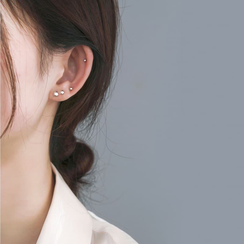 Small universal earrings, silver 925 sample, simple and elegant design 4