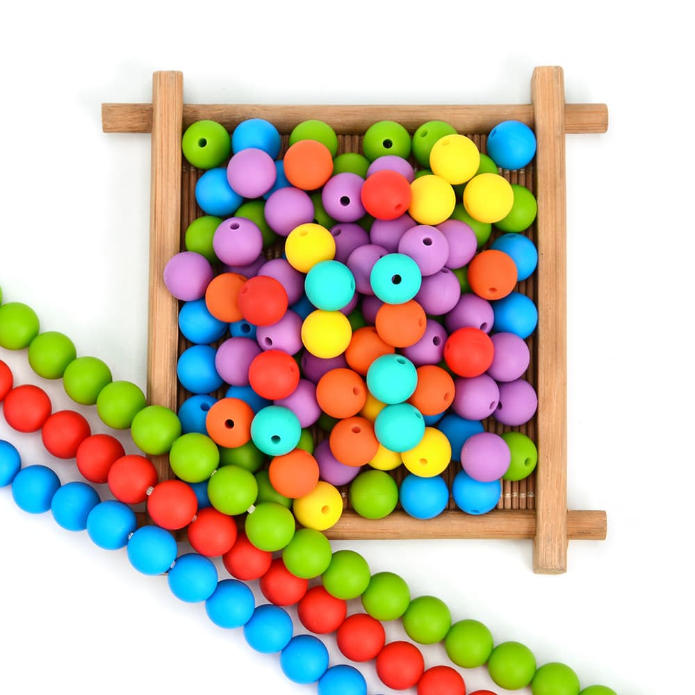 Silicone beads, accessory, accessories handmade, DIY, size 9, 9/12/15mm 5