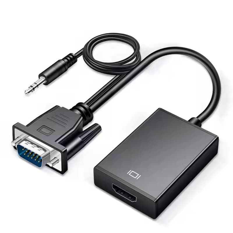 VGA to HDMI with audio and power supply adapter cable vga to hdmi computer TV high-definition video cable 5