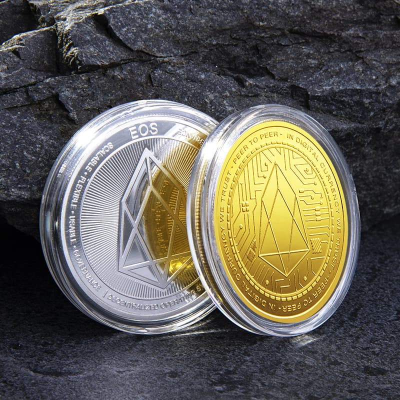 Factory wholesale metal new digital virtual coin BTC XRP ADA ETH Bitcoin commemorative coin collection 3