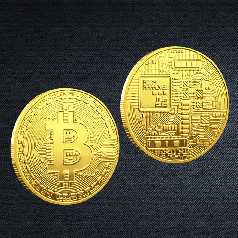 Factory wholesale metal new digital virtual coin BTC XRP ADA ETH Bitcoin commemorative coin collection 4
