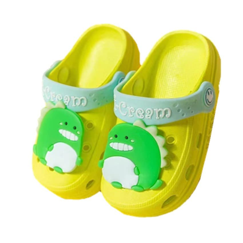 Children's Crocs-style slippers, children's bag, sandals for boys for baby, non-slip mule, dinosaur, closed toe, soft sole 5