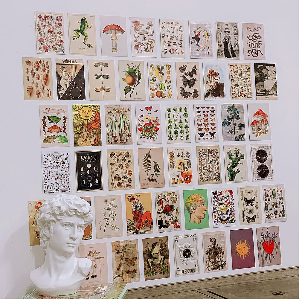 (Cross-border trading), poster, postcard, retro comics on wall, new collection, 50 years