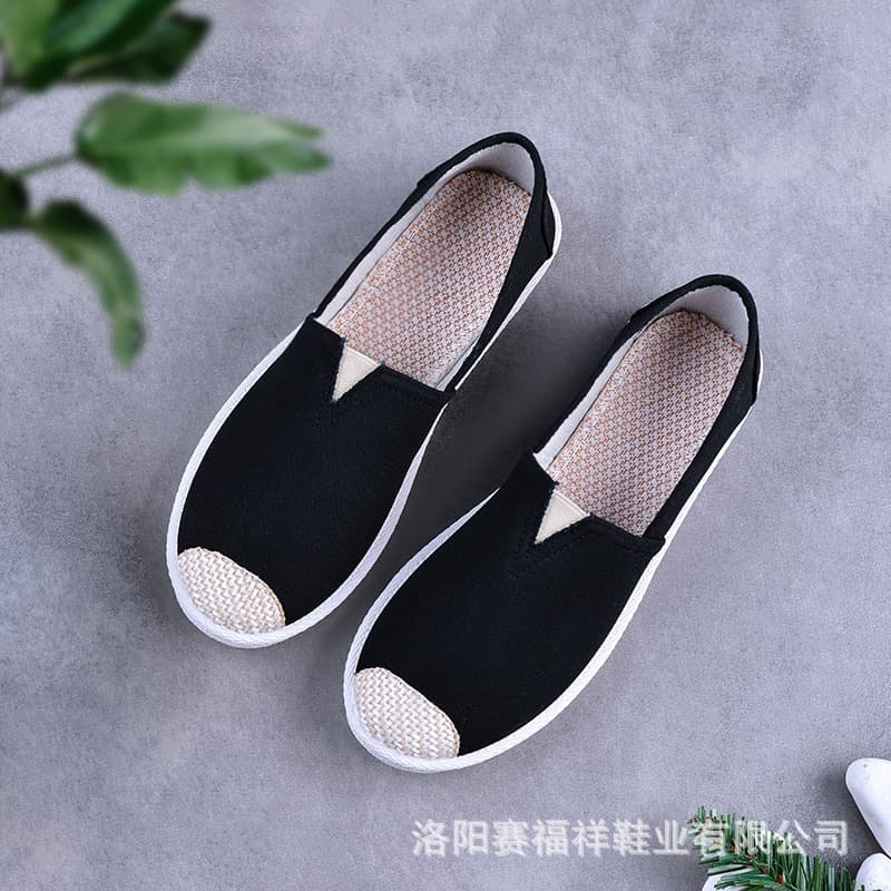 (Wholesale), low casual footwear, Beijing cloth slippers, cloth white sneakers for students, comfortable for older women, soft sole 4