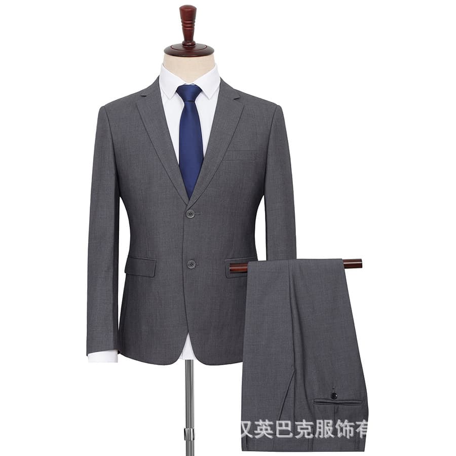 Men's big set, classic suit jacket, professional wedding dress, plus size, extra wide fit 4