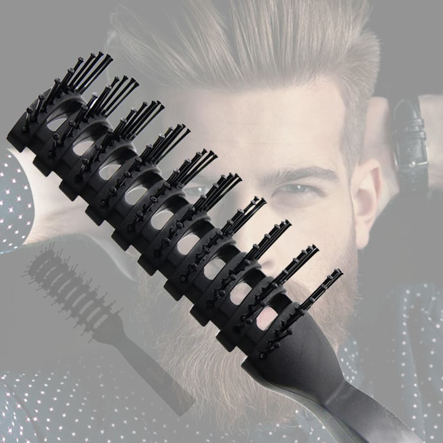 Comb pork ribs combs combing combing combing men's hairdressing fluffy styling nine -row comb 4