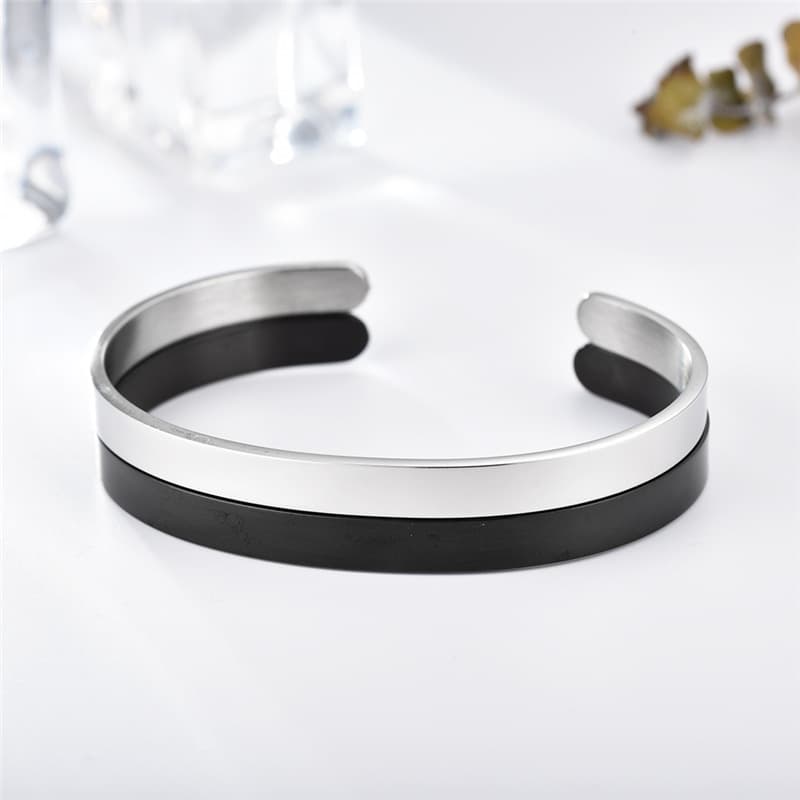 (Wholesale), adjustable bracelet stainless steel, 6mm, print, with your logo imprint 3