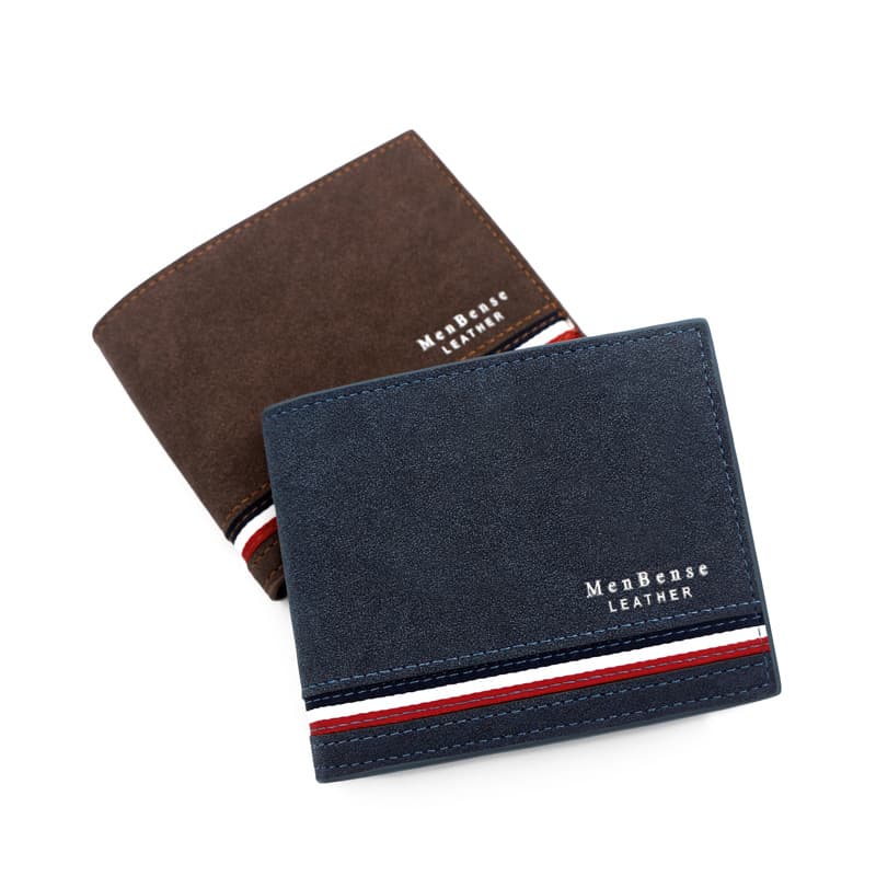 Fashionable short wallet, matte men's small clutch bag, city style 5