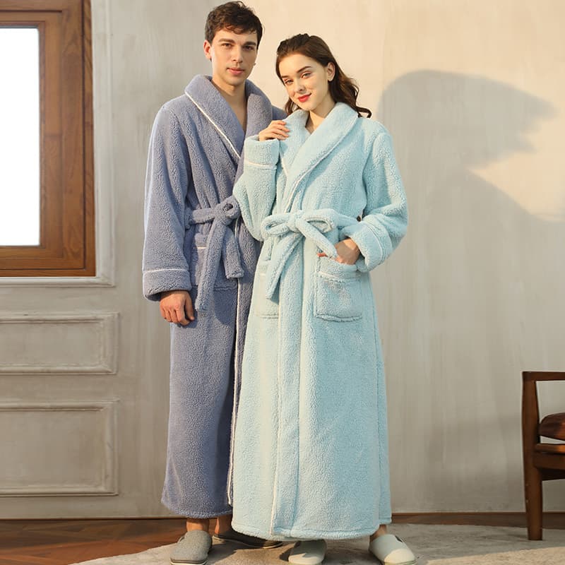 Men's demi-season velvet winter bathrobe, long pijama, extra wide fit, plus size, for beloved 4