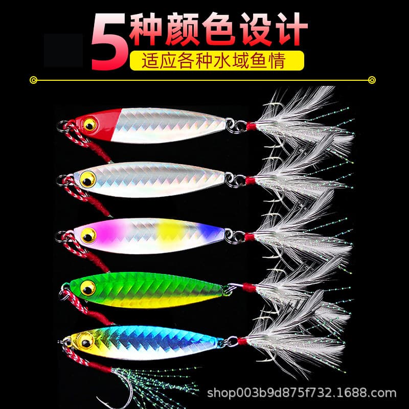 Long-Distance Lure Metal Plate Fishing Bait - Topwater Lure for Bass and Pike