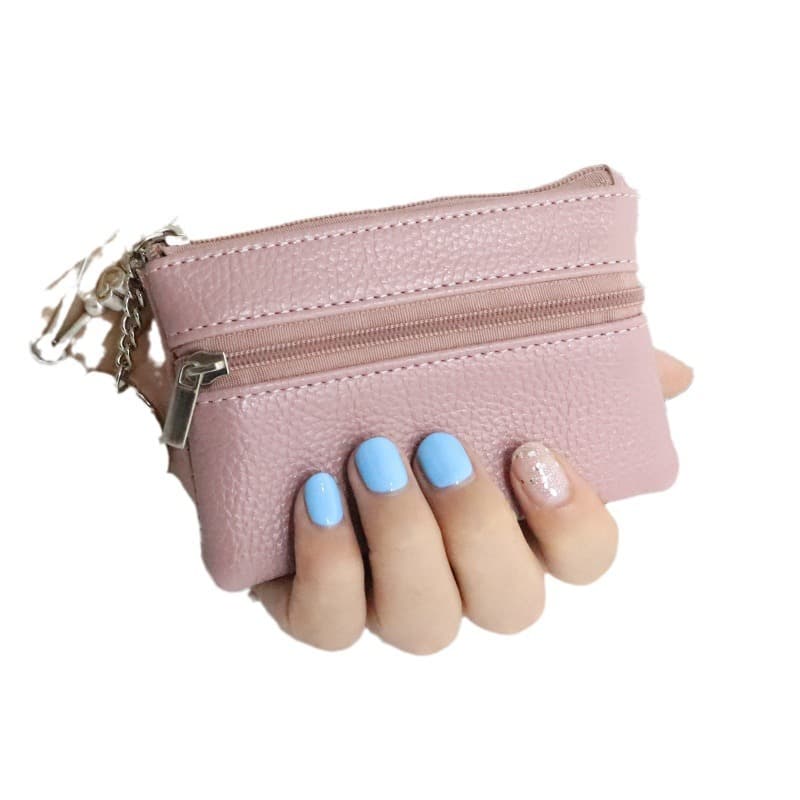 Small wallet, fashionable shoulder bag, short small clutch bag, key bag, card holder, coins, Korean style 5