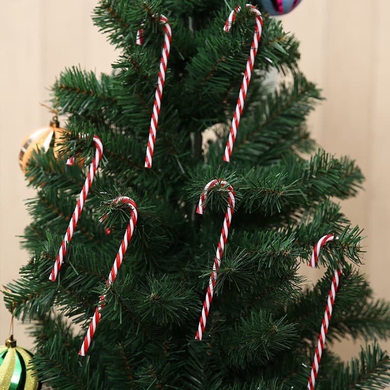 Cross -border wholesale new Christmas tree decoration acrylic crutches Christmas decoration Christmas gift home decoration
