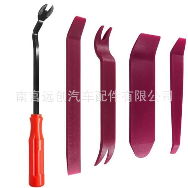 Plastic set, constructor, screwdriver, light panel, crowbar, 4 pieces 4