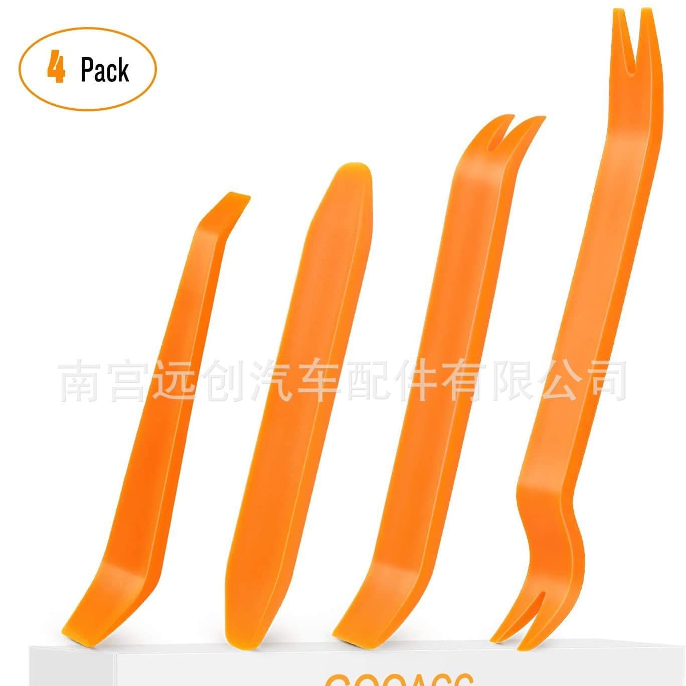 Plastic set, constructor, screwdriver, light panel, crowbar, 4 pieces