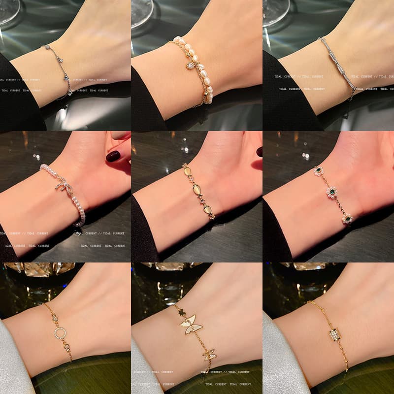 (Wholesale), retro brand bracelet pearl, small jewelry stainless steel, accessory 2