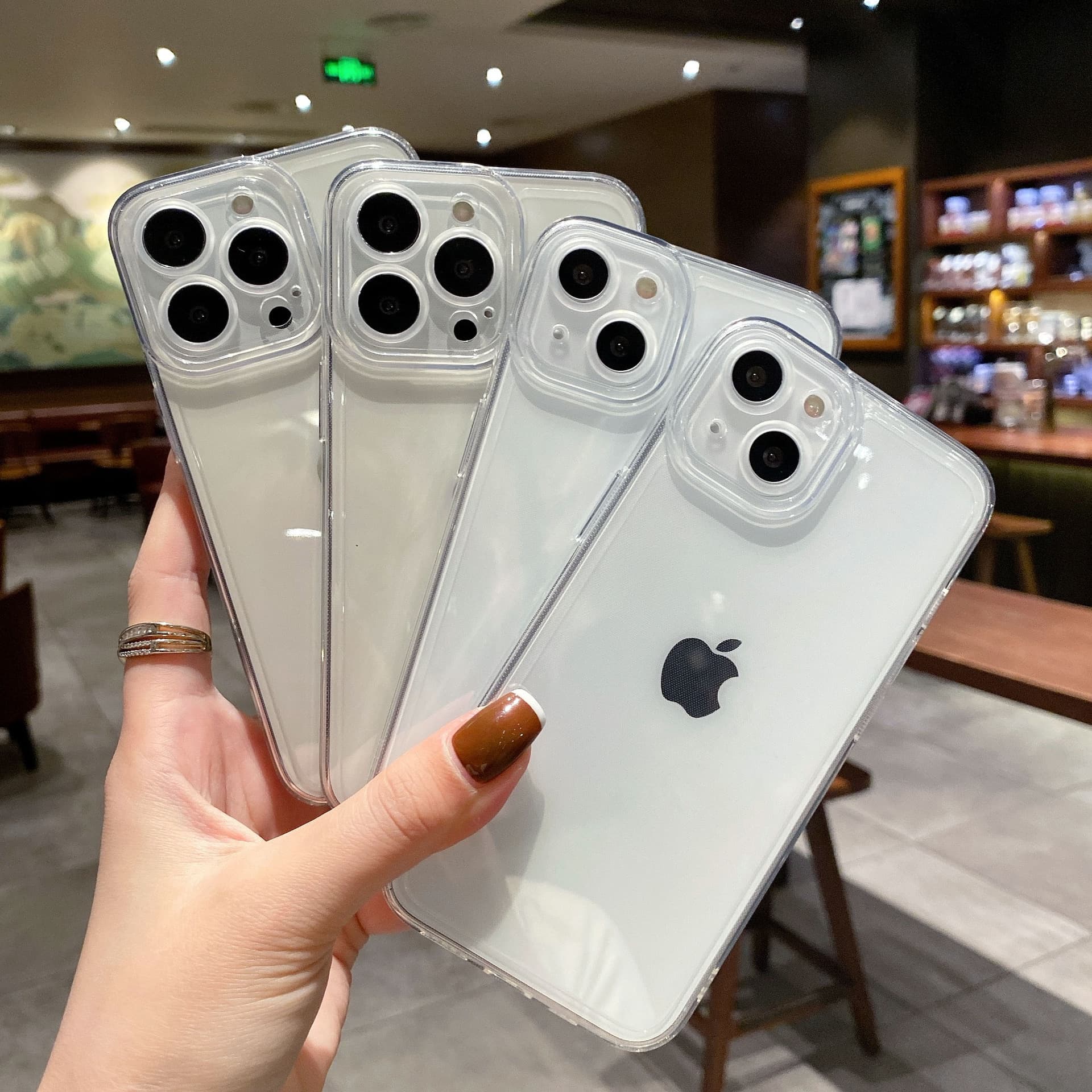 Apple, transparent compatible iPhone 15, phone case, protective case, 15promax, iphone, simple and elegant design 3